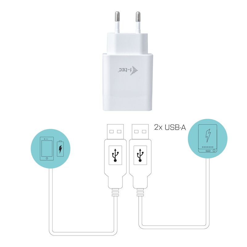 i-tec-CHARGER2A4W-Caricabatterie-per-dispositivi-mobili-Bianco-Interno