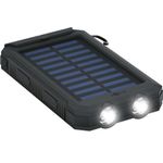 Goobay 49216 batteria portatile Polimeri di litio LiPo 8000 mAh Nero Blu (Goobay Outdoor Powerbank Solar 8.0 - 8000 mAh)