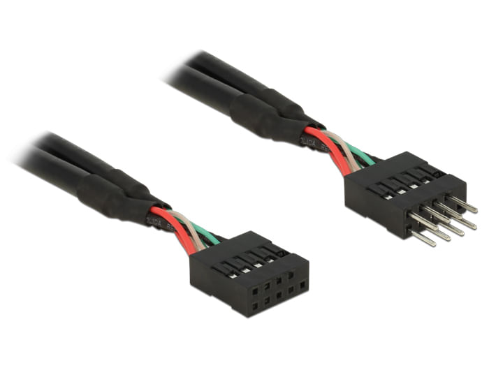 DeLOCK-USB2.0-Pin-Header---Internes-USB-Kabel---10-poliger-USB-Header--M----10-poliger-USB-Header--W----10cm--USB-USB2.0