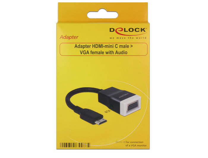 High-Speed-HDMI-mini-C-19-Pin-Stecker--VGA-15-Pin-Buchse--35-mm-3-Pin-Klinkenbuchse--Chipsatz-CH7101--VGA-Anschluss-ohne