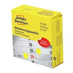 Avery Zweckform Avery 3856 etichetta autoadesiva Rotondo Permanente Giallo 250 pz