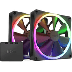 NZXT F140 RGB TWIN Case per computer, Processore Ventilatore 14 cm Nero 2 pz