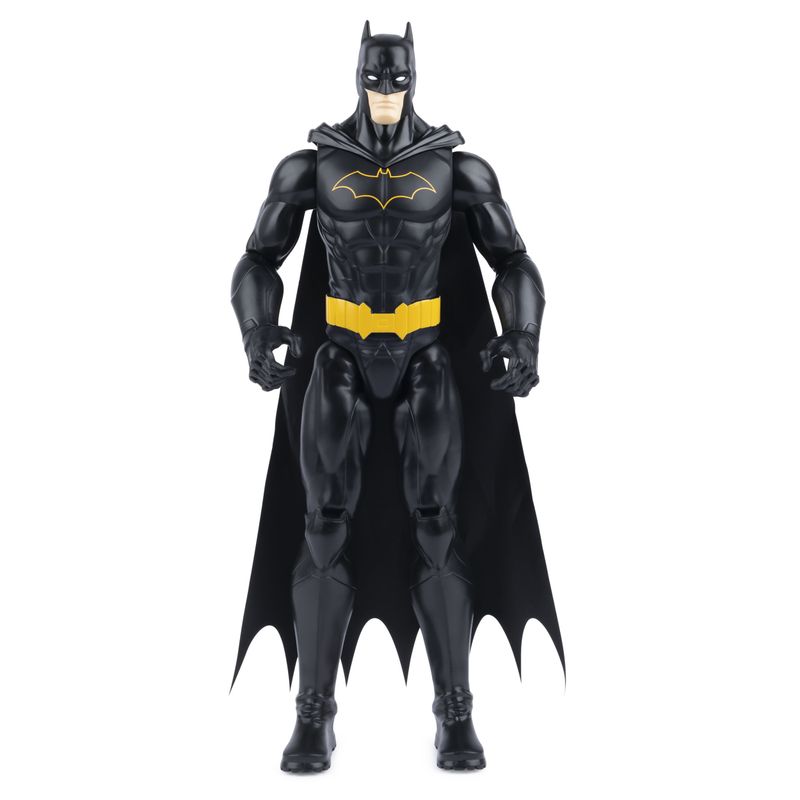 DC-Comics---BATMAN---Personaggio-Batman-in-scala-30-cm-con-decorazioni-e-armatura-nera-originale-mantello-e-11-punti-di-articolazione---Giocattoli-per-bambini-e-bambine-dai-3-anni