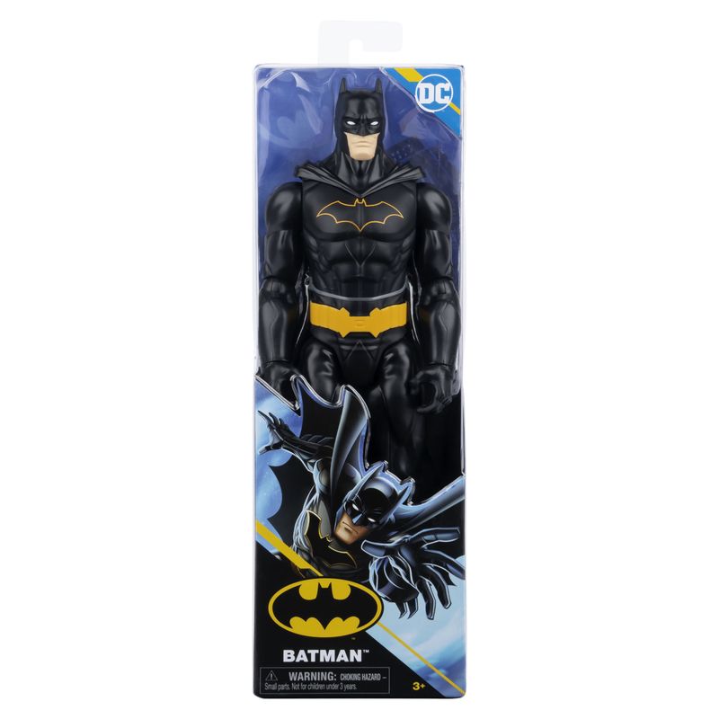 DC-Comics---BATMAN---Personaggio-Batman-in-scala-30-cm-con-decorazioni-e-armatura-nera-originale-mantello-e-11-punti-di-articolazione---Giocattoli-per-bambini-e-bambine-dai-3-anni