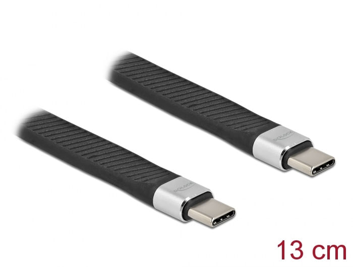 Delock-Cavo-a-nastro-FPC-da-USB-Type-C-a-USB-Type-C-13-cm-PD-5-A-E-Marker