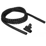 Delock tubo a spirale con strumento di inserimento 25 m x 15 mm nero