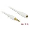 Delock-Cavo-di-prolunga-jack-da-35-mm-3-pin-maschio-a-femmina-da-5-m-bianco