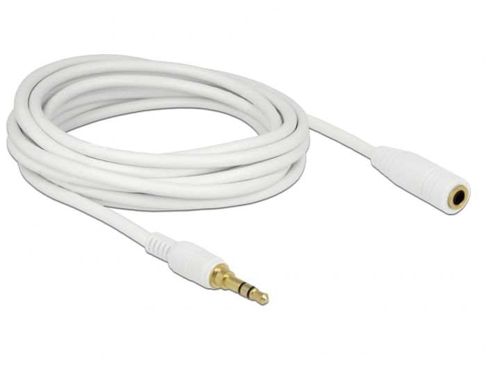 Delock-Cavo-di-prolunga-jack-da-35-mm-3-pin-maschio-a-femmina-da-5-m-bianco