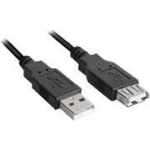 Sharkoon - USB-Verlängerungskabel - USB (M) zu USB (W) - USB 2.0 - 3 m - Schwarz