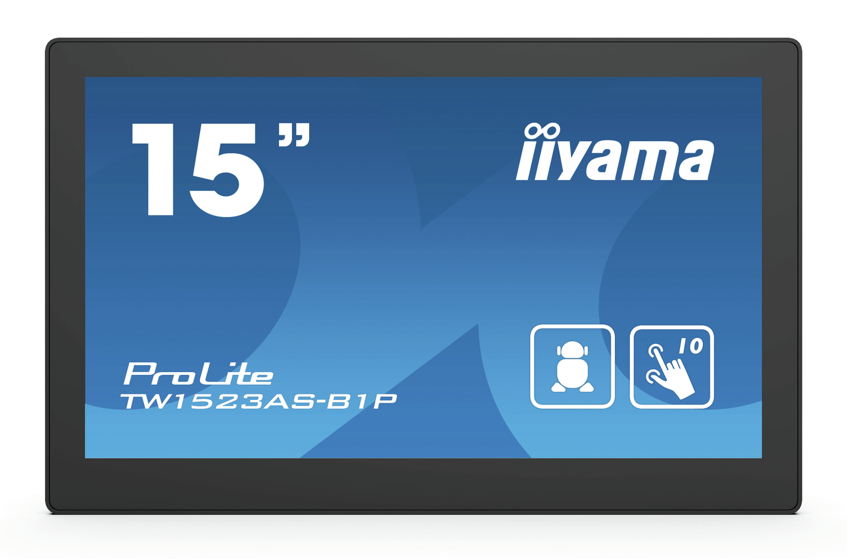 Iiyama ProLite TW1523AS-B1P Monitor PC 39,6 cm (15.6") 1920 x 1080 Pixel Full HD LED Touch screen Multi utente Nero