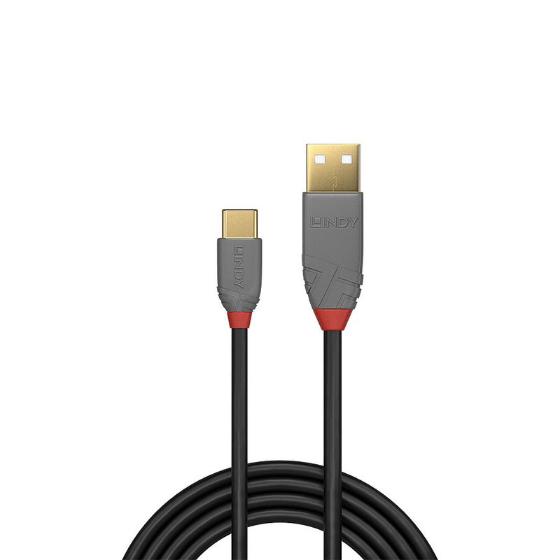 Lindy-36885-cavo-USB-05-m-USB-2.0-USB-A-USB-C-Nero-Grigio--0.5m-USB-2.0-Type-A-to-C---Cable-Anthra-Line---Warranty-120M-