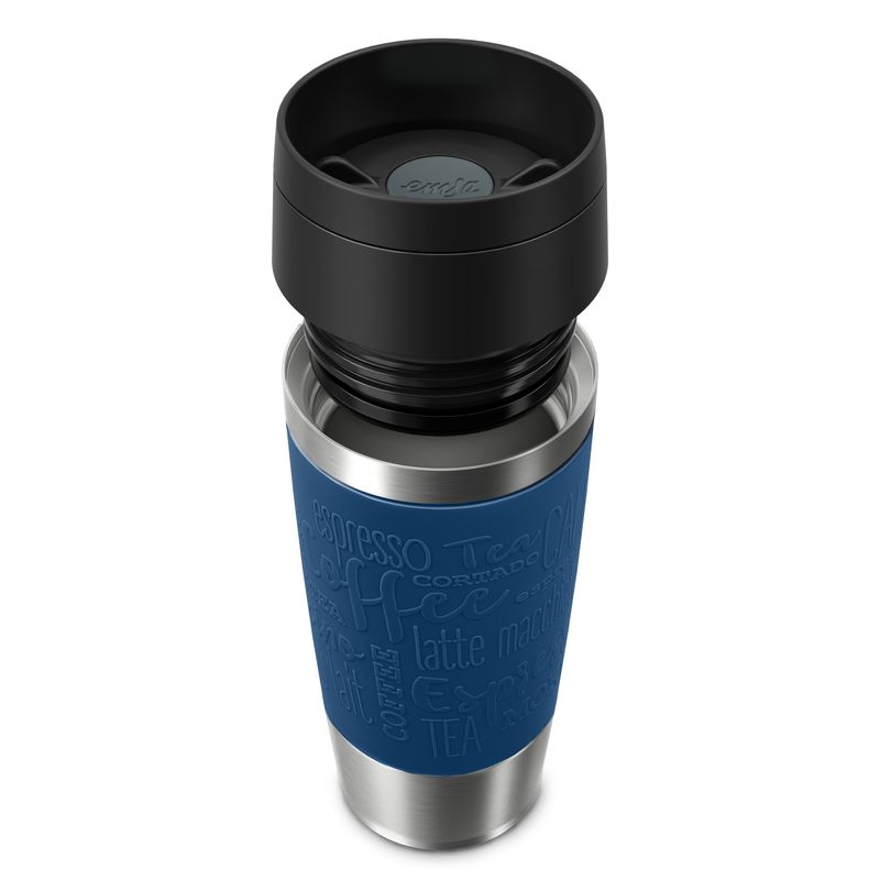 EMSA-Travel-Mug-Classic-N2020300-tazza-da-viaggio-360-ml-Nero-Blu-Acciaio-inox-Acciaio-inox