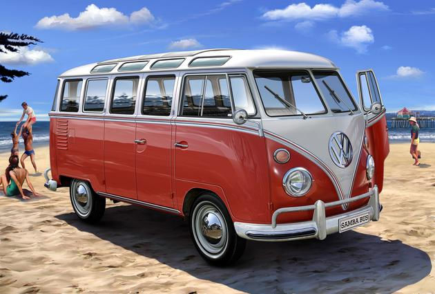 Revell-Volkswagen-T1-SAMBA-BUS---1-24---Montagesatz---VW-T1-Samba-Bus---Bus---VW-T1-Samba-Bus---Pro--07399-