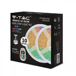 V-TAC Kit per Strip LED SMD5050 48W/m 30 LED/m RGB 2*5metri con Telecomando e Alimentatore