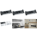 Bachmann Kapsa S prolunghe e multiple 0,2 m 2 presa(e) AC Interno Nero, Argento