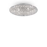 Ideal Lux Plafoniera Contemporanea King Metallo-Cristallo Cromo 9 Luci G9 3W 3000K