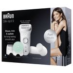 Braun-Silk-pil-9-9-865-Epilatore-Donna-Per-Una-Rimozione-Duratura-Dei-Peli-Bianco-Argento