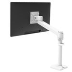 Ergotron NX Series NX MONITOR ARM WHITE supporto da tavolo per Tv a schermo piatto 86,4 cm (34") Scrivania Nero, Bianco