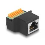 Delock Presa RJ45 su morsettiera con adattatore per pulsante