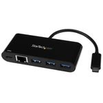 StarTech.com Hub USB-C a 3 porte con Gigabit Ethernet e 60W di alimentazione Passthrough per il caricamento Laptop