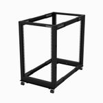 StarTech.com Server Rack a 4 Montanti 18U Open Frame, Armadio Rack di Rete 19" con Ruote