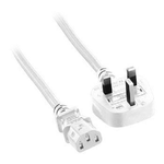 Microconnect PE090420W cavo di alimentazione Bianco 2 m Spina di alimentazione di tipo G Accoppiatore C13 (Power Cord UK