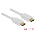 Delock Cavo Delock DisplayPort 1.2 maschio  DisplayPort maschio bianco 4K 60 Hz 10 m