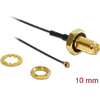 Einbaubuchse-mit-I-PEX-Stecker--Kabellnge-100-mm--Kabelfarbe-grau--Gewindelnge-11-mm--RP-SMA-Buchse--Impedanz-50-Ohm-spr