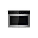 Master Kitchen MKO 45348CS-PR XS-BK Forno compatto combinato a vapore da incasso 34 litri controllo full touch acciaio inox e vetro nero Classe A