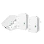 Strong Powerline 600 Triple Pack Mini 600 Mbit/s Collegamento ethernet LAN Bianco 3 pz