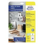 Avery Zweckform Avery LR3475-10 etichetta autoadesiva Rettangolo Permanente Bianco 240 pz