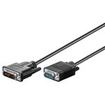 Microconnect 50991 cavo e adattatore video 3 m DVI-I VGA D-Sub Nero (Full HD DVI-I/VGA Cable 3m - DVI-I 125 Male - VGA M