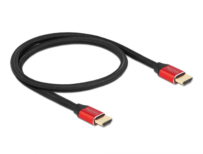 Delock-Cavo-HDMI-ad-altissima-velocit--48-Gbps-8K-60-Hz-rosso-05-m-certificato