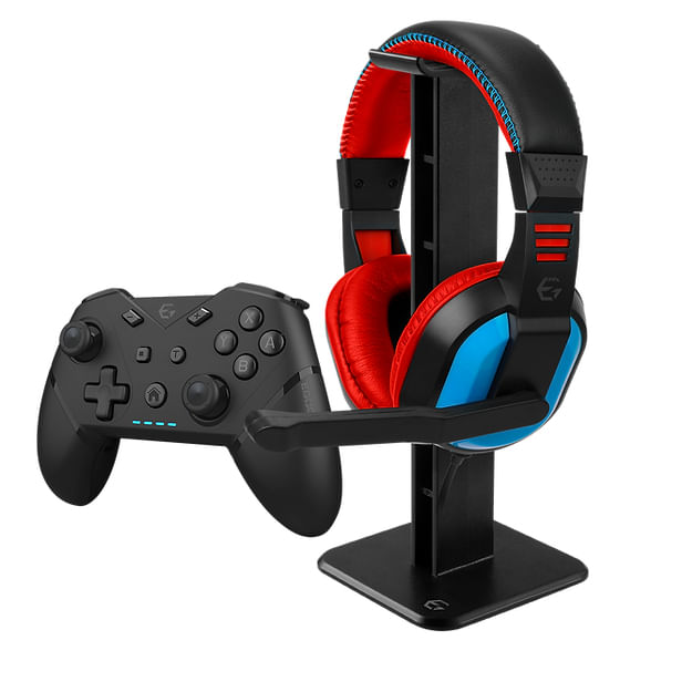 EgoGear-SBP30-NS-BK-periferica-di-gioco-Nero-Blu-Rosso-Bluetooth-Gamepad---cuffie-Digitale-Nintendo-Switch-OLED-PC-Playstation-3