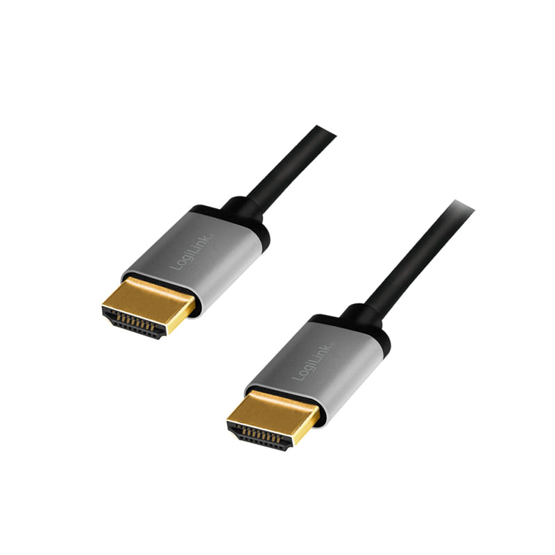 LogiLink---Alta-velocita---Cavo-HDMI-con-Ethernet---Da-HDMI-maschio-a-HDMI-maschio---5-m---Triplo-isolamento---Grigio-Ne