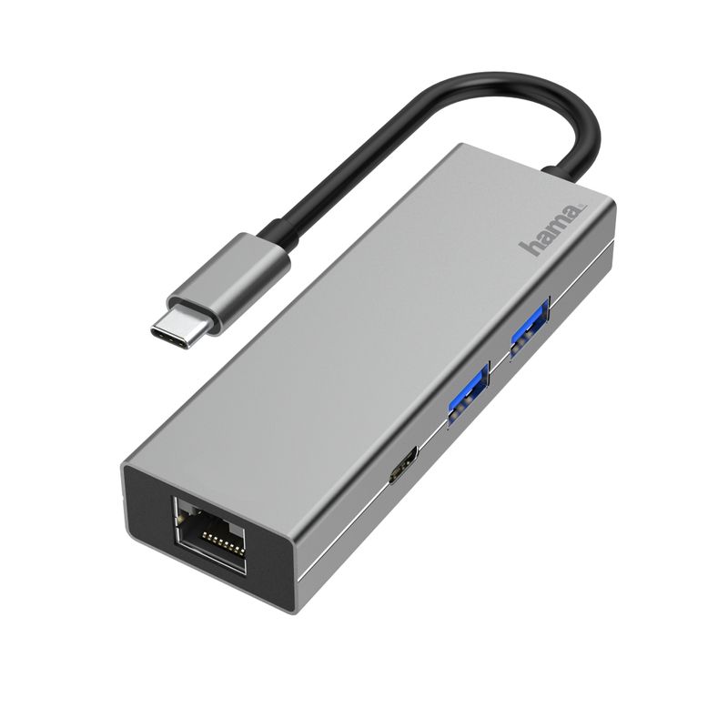 Hama-3-Port-USB-C-3.2-Gen1-Hub-w--LAN-2x-USB-A-1x-USB-C-1x-GB-LAN-USB-Powered