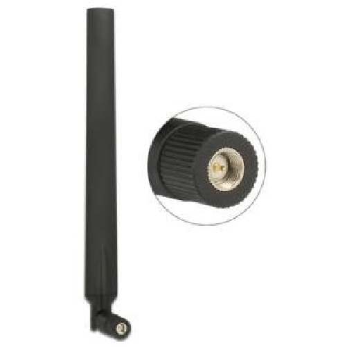 Delock-Antenna-LTE-SMA-plug-0---4-dBi-omnidirezionale-girevole-con-giunto-inclinabile-nero