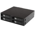 StarTech.com Backplane mobile per rack hot-swap 5,25' a 4 alloggiamenti HDD SATA-SAS da 2,5' - 6 Gbps