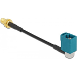 Delock Anschlsse 1 x FAKRA Z Buchse 90 1 x SMA Buchse zum Einbau  FAKRA Z RAL 5021 Wasserblau  Impedanz 50 Ohm