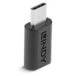 Lindy 41893 adattatore per inversione del genere dei cavi USB 3.2 Type C Nero (USB 3.2 Type C to C Adapter - Warranty 12