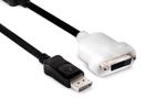 Eingang-DisplayPort-Stecker-Ausgang-DVI-D-Buchse--Club-3D-DisplayPort-auf-DVI-D-Passiver-Adapter--Konform-der-DisplayPor