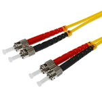 helos-LWL-Patchkabel-9-125µm-OS2-ST-10m-2x-ST-Stecker-Stecker-gelb--126379-