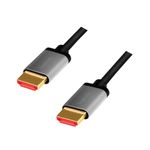 2direct LogiLink CHA0105 HDMI-Kabel A/M to A/M, 8K/60 Hz, alu, black/grey, 2 m (CHA0105)