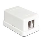 Delock Ein Keystone Port mit 192 x 149 mm  Kabelfhrung 180  Integriertes Beschriftungsfeld  Farbe Wei  Mae (LxBxH) ca