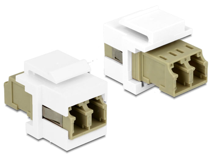 Anschlsse-LC-Duplex-Buchse--LC-Duplex-Buchse--Fr-Multi-Mode-Faser--Mit-Staubschutzabdeckung--Zum-Einbau-in-Keystone-Halt