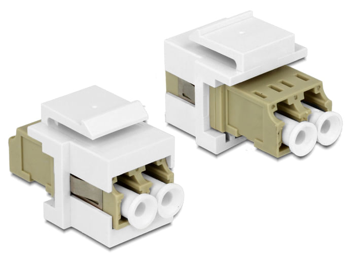 Anschlsse-LC-Duplex-Buchse--LC-Duplex-Buchse--Fr-Multi-Mode-Faser--Mit-Staubschutzabdeckung--Zum-Einbau-in-Keystone-Halt