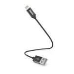 Hama 00201578 cavo Lightning 02 m Nero (Hama Charging/Data USB-A to Lightning Cable 480Mbps Nylon 0.2 Metre Black)