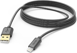 Hama-Charging-Data-USB-A-to-Lightning-Cable-480Mbps-3-Metre-Black