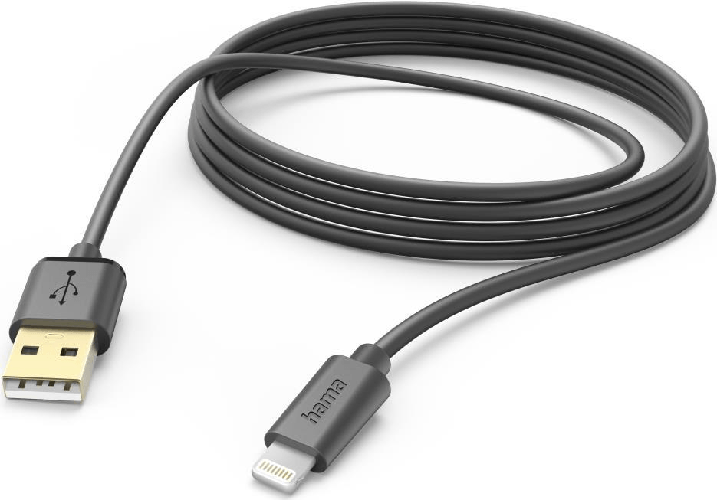 Hama-Charging-Data-USB-A-to-Lightning-Cable-480Mbps-3-Metre-Black