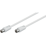 Microconnect COAX005W cavo audio 05 m Bianco (Coax M-F 0.5m White 75 Ohm - Double Shielded - Warranty 300M)